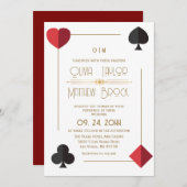 Elegante Monogram Trouwkaart Huwelijksuitnodiging Kaart (Voorkant / Achterkant)