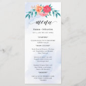 Elegante Monogram Trouwkrans Menu (Voorkant)