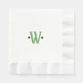 Elegante Monogram Trouwreceptie Servet (Voorkant)