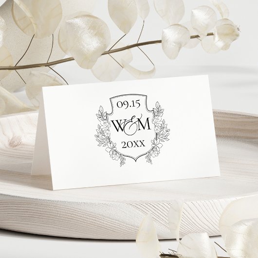 Elegante  Monogram Trouwstoelen Plaatskaartje