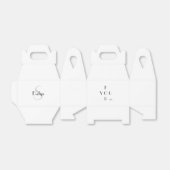 Elegante Monogram Verpakte Favor Doos Bedankdoosjes (Uitgevouwen)