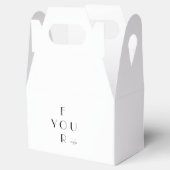 Elegante Monogram Verpakte Favor Doos Bedankdoosjes (Geopend)