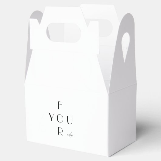 Elegante Monogram Verpakte Favor Doos Bedankdoosjes (Geopend)