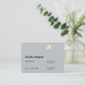 Elegante Monogram Visitekaartjes (Staand voorkant)