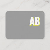 Elegante Monogram Visitenkarten Visitekaartje (Achterkant)