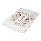 Elegante Monogram Waterverf Herfst Wilde Bloem Blo Badmat (Gekanteld)