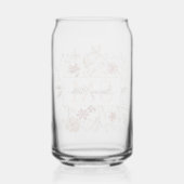 Elegante Monogram Waterverf Herfst Wilde Bloem Blo Blikvorm Glas (Achterkant)