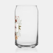 Elegante Monogram Waterverf Herfst Wilde Bloem Blo Blikvorm Glas (Links)