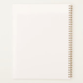 Elegante Monogram Waterverf Herfst Wilde Bloem Blo Planner (Achterkant)
