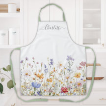 Elegante Monogram Waterverf Kleurrijke Wilde Bloem