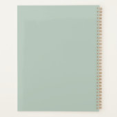 Elegante Monogram Waterverf Zonnebloem Boeket Planner (Achterkant)