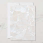 Elegante Monogram Witte Huwelijksuitnodiging Kaart (Achterkant)