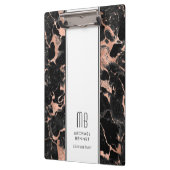 Elegante Monogram Zakelijk Klembord (Links)
