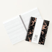 Elegante Monogram Zakelijke   Notitieboek (Binnen)