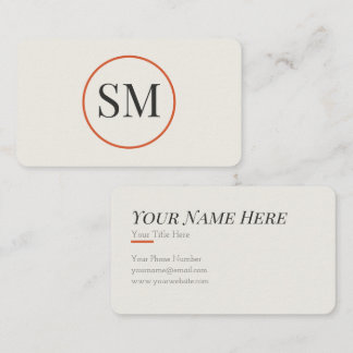 Elegante Monogram Zakelijke Visitekaart | Modern M Visitekaartje