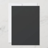 Elegante Monogram Zwarte Witte Bruiloft Kaart (Achterkant)