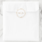 Elegante monogramguirlande ronde sticker (Tas)
