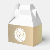 Elegante Monogrammed Bruiloft Favor Box Bedankdoosjes (Achterkant)