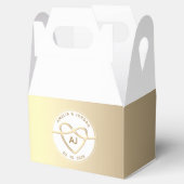 Elegante Monogrammed Bruiloft Favor Box Bedankdoosjes (Geopend)