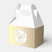 Elegante Monogrammed Bruiloft Favor Box Bedankdoosjes (Voorkant Zijde)