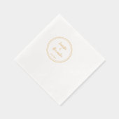 Elegante monogrammed bruiloft Folie Gestempeld ser Folie Servetten (Rechts)