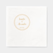 Elegante monogrammed bruiloft Folie Gestempeld ser Folie Servetten (Voorkant)