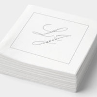 Elegante Monogrammed Eenvoudig Script Huwelijk Zil