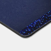 Elegante Monogrammed initiaal blauw glitter Bureaumat (Hoek)