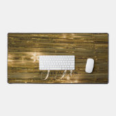 Elegante Monogrammed initiaal gouden sterren Bureaumat (Keyboard & Muis)