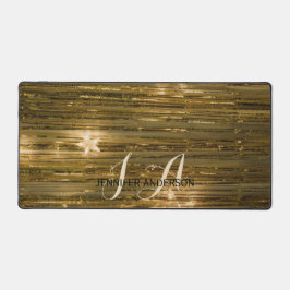 Elegante Monogrammed initiaal gouden sterren Bureaumat