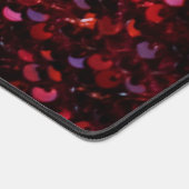 Elegante Monogrammed initiaal Red Sequins Desk Mat (Hoek)