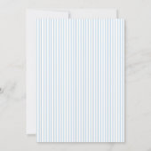 Elegante Monogrammed kam Blue Boy Baby shower Kaart (Achterkant)