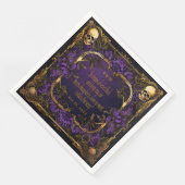 Elegante Monogrammed Liefde Spell Gotische Bruilof Servet (Hoek)