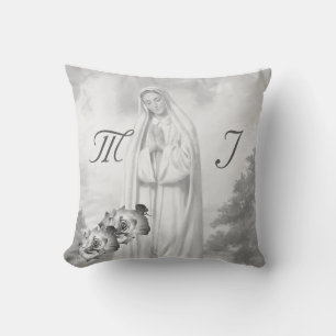 Elegante Monogrammed met Naam Roos Sierkussen
