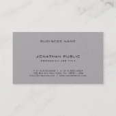 Elegante Monogrammed Minimalistische Sjabloon Luxe Visitekaartje (Achterkant)