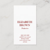 Elegante monogrammed roos gouden lijst bladeren bl visitekaartje (Achterkant)