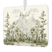 Elegante Monogrammed Waterverf Berg en Bos Luchtverfrisser (Links)