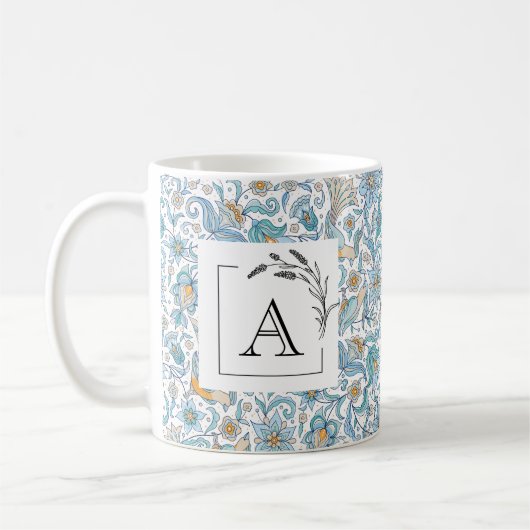 Elegante Monogrammuh Geschenk voor Bruiloft Klassi Koffiemok (Links)