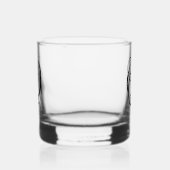 Elegante Monogramnaam Aangepaste kleur Whisky Glas (Links)