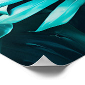 Elegante Monstera Blad Horizontale Muurkunst Poste Poster (Hoek)