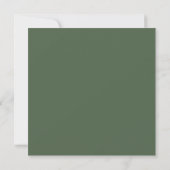 Elegante Monstera Smaragdgroene Bruiloft Kaart (Achterkant)