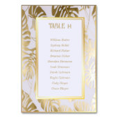 Elegante Monstera vergulde gouden bruiloft Kaart (Achterkant)