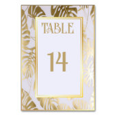 Elegante Monstera vergulde gouden bruiloft Kaart (Voorkant)