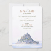 Elegante Mont Saint-Michel Save-the-Date Kaart (Voorkant)