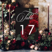 Elegante Moody Bloed Rode Rozen Bloemen Kaart