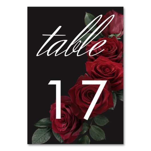 Elegante Moody Bloed Rode Rozen Bloemen Kaart (Achterkant)