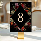 Elegante moody bloemen zwarte bruiloft kaart