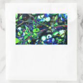 Elegante moody bosbessen waterverf schilderij rechthoekige sticker (Tas)