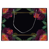 Elegante moody peachy roze boho bloemen groot cadeauzakje (Voorkant)