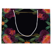 Elegante moody peachy roze boho bloemen groot cadeauzakje (Achterkant)